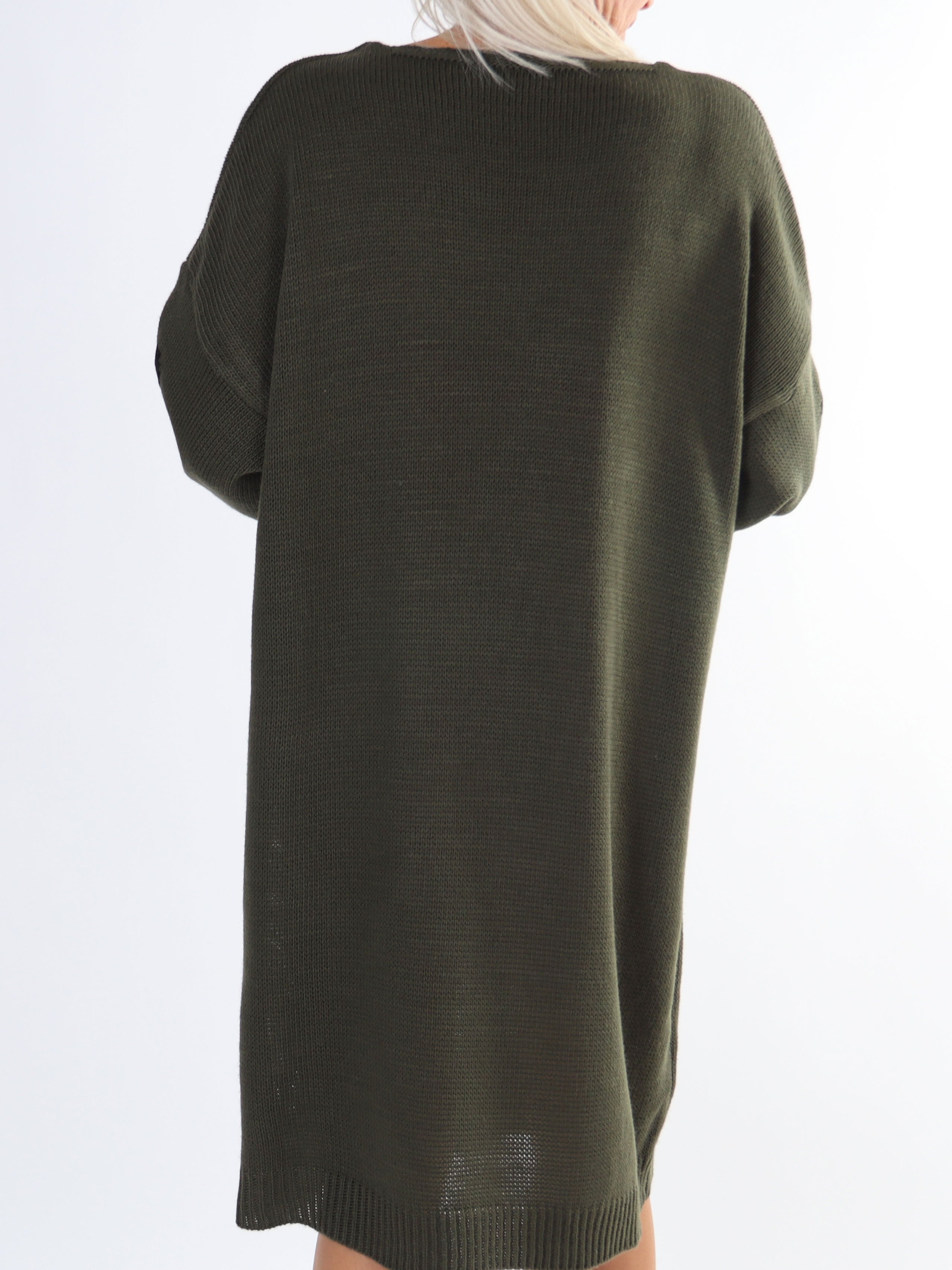 Lela - Plus size strikkjole med hjerter